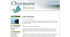 Desktop Screenshot of chiemseehotels.com
